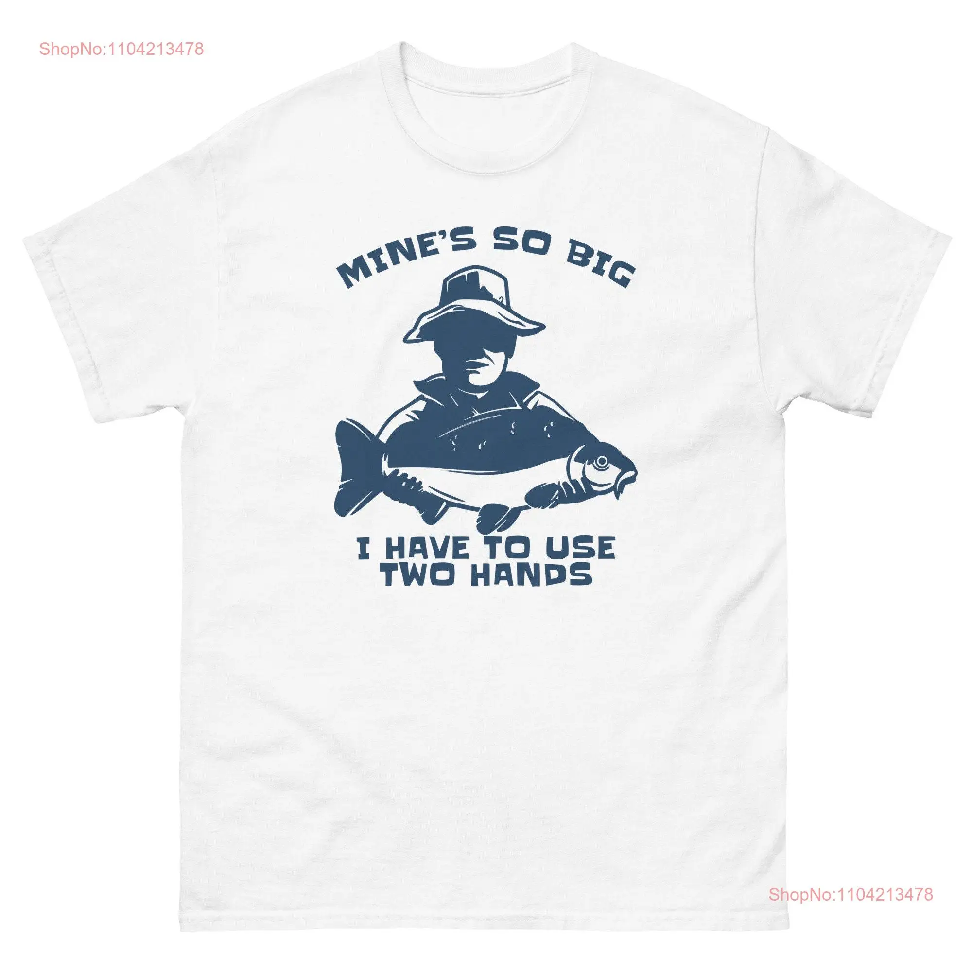 Мужская классическая футболка Mines So Big I Have to Use Two Hands с длинными или короткими