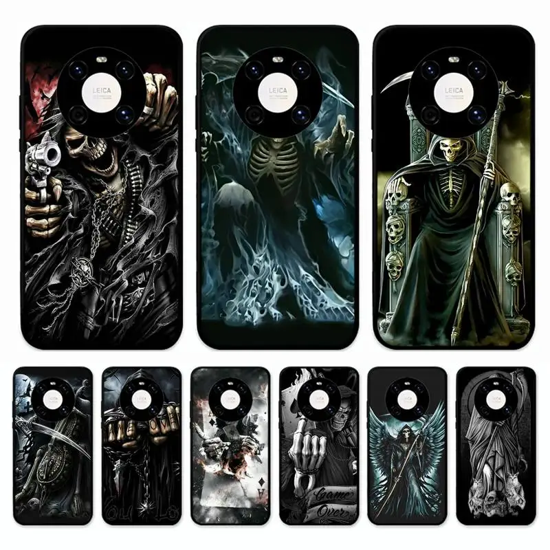 

Grim Reaper Skull Phone Case for Huawei Mate 20 10 9 40 30 lite pro X Nova 2 3i 7se