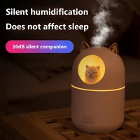 air humidifier cute cat aroma diffuser with colorful night light usb mute air purifier cool mist maker for home bedroom office