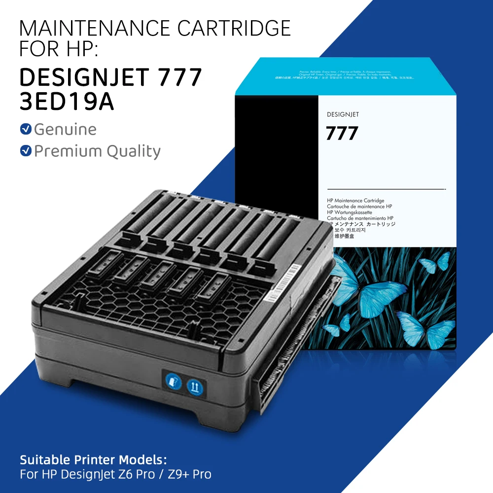 

New 3ED19A For HP 777 Designjet Maintenance Cartridge For HP Designjet Z6 Pro Z9+ Pro Printhead Cleaning Kit Maintenance Box