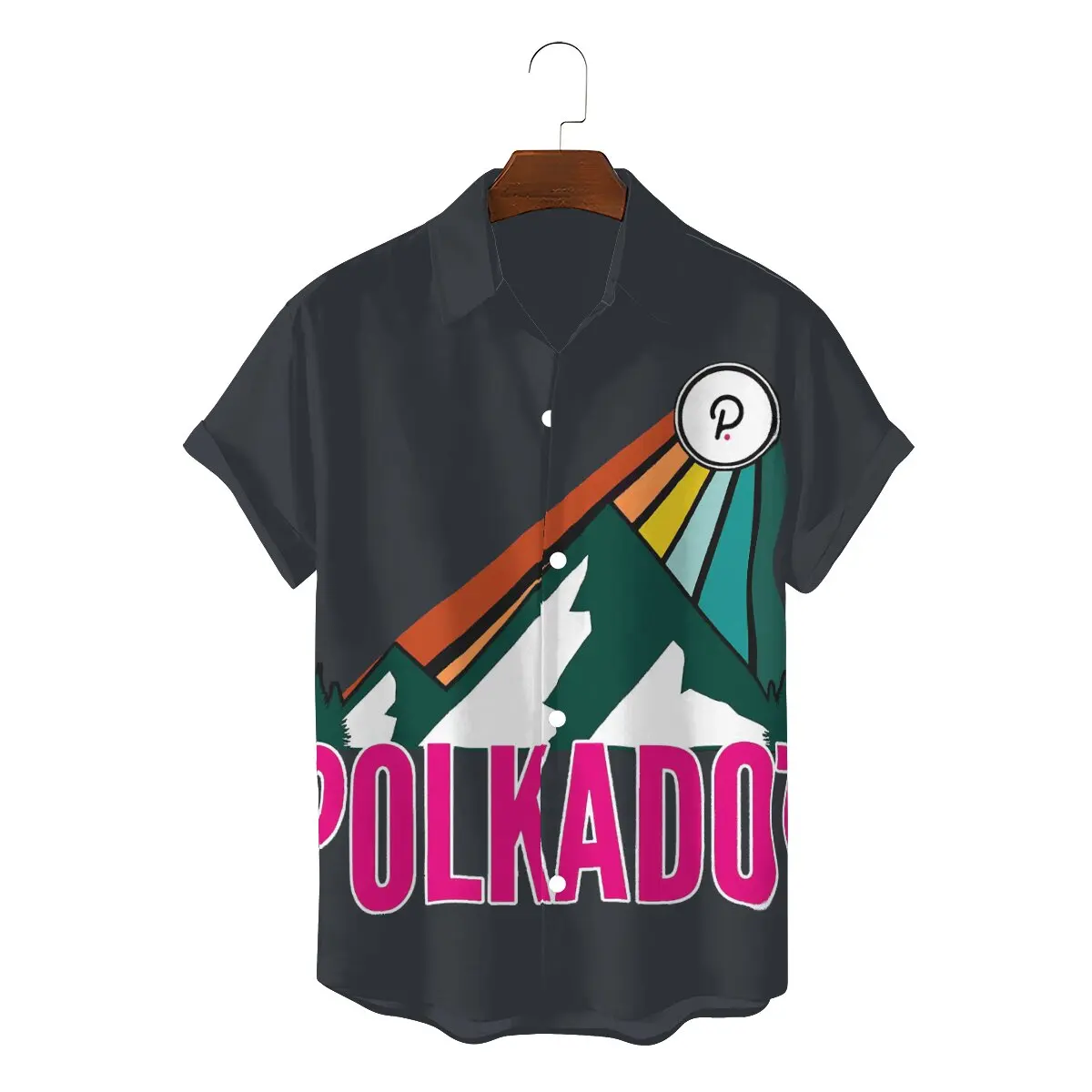 

Polkadot DOT Blockchain Crypto Coin 3D Shirt Mountain Sun Rays Basic Shirts Oversized Men Clothing New Design Trendy