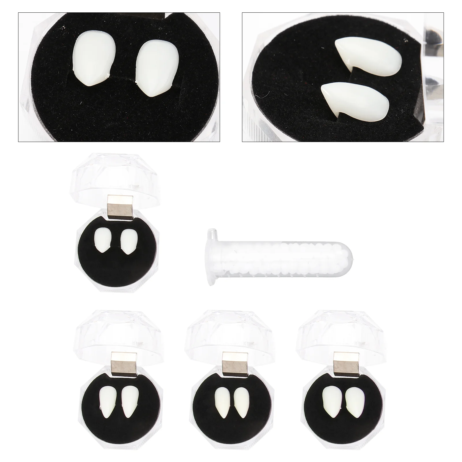 

1 Set Dentures Realistic Artificial Resin Werewolf Dentures Teeth for Theme Party