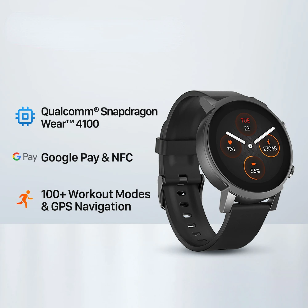 

2023 New E3 Wear OS Smartwatch For Men And Women Snapdragon 4100 8GB ROM IP68 Waterproof Google Pay IOS And Android Compatible