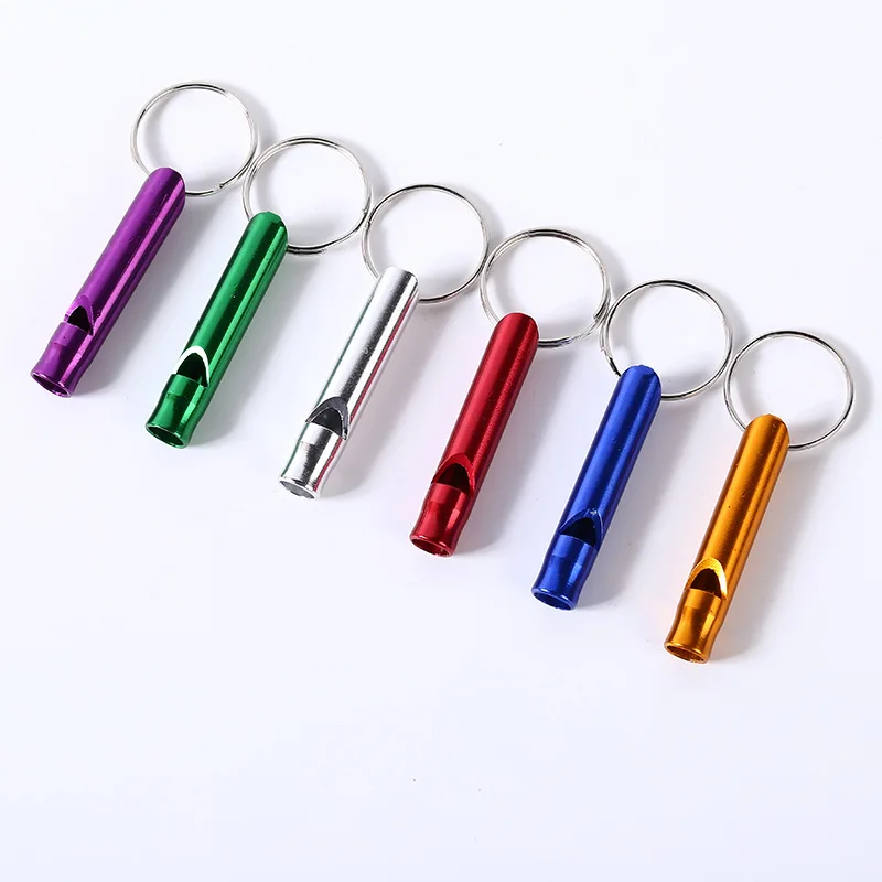 

1 Survival Whistle Metal Key Chain Car Key Chain Multi Function Small Aluminum Alloy Outdoor Camping Hunting Tool Mini Whistle