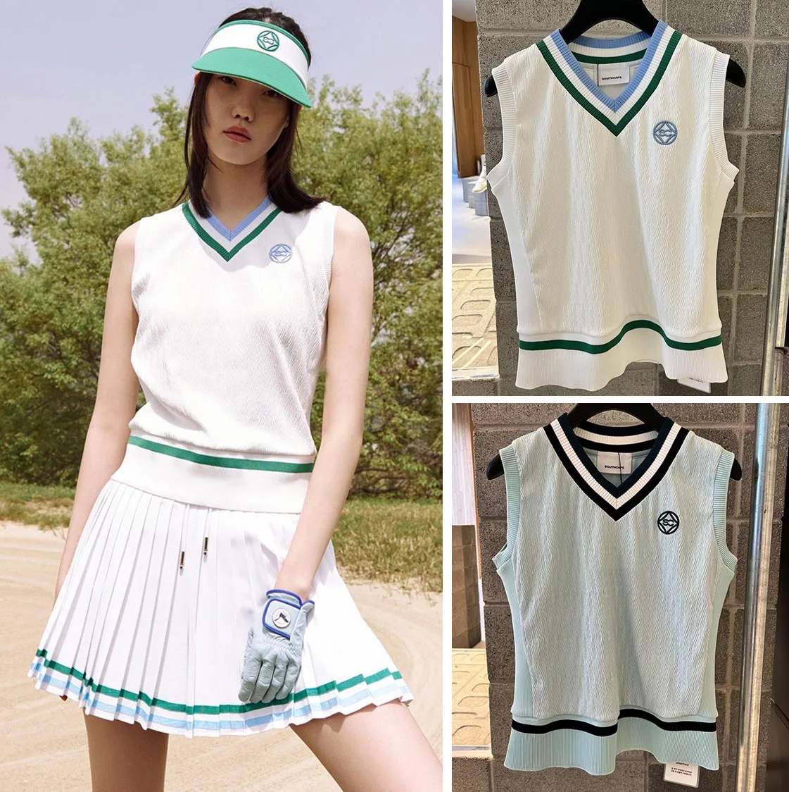 

Women's Golf Apparel 23 New Summer V-neck Sports Casual Versatile Knitted Vest Ladies Clothes Women