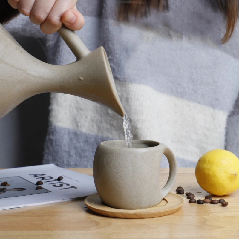 

Japanese Creative Retro Ceramic Mug Stoneware Coffee Cup Milk Cup Home TeaCup Office Drinking Mug Breakfast Cups and Mugs