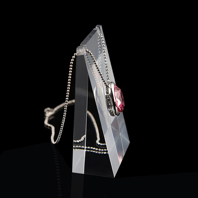 New Style Earrings Necklace Pendant Solid Acrylic Clear Chain Jewelry Display Stand Storage Racks Organizer Holder Showcase
