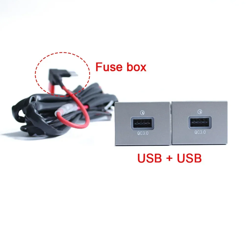 

Автомобильное зарядное устройство с двумя USB-портами QC3.0 PD для Ford Focus MK2 2004-2011