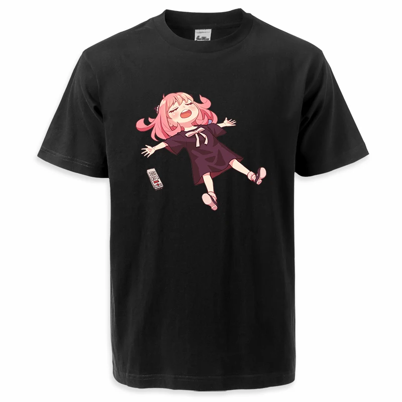 

2023 Summer SPY X Family Anime Kawaii T-Shirts For Mens Tops Tees Girl Anya Forger Tshirt Loose Crewneck T Shirt Men T Shirts