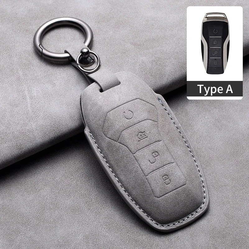 Кожаный Автомобильный брелок, чехол для ключей с дистанционным управлением, подходит для BYD Song Plus Atto 3 Han EV Tang DM Qin Seal Dolphin Key Accessories