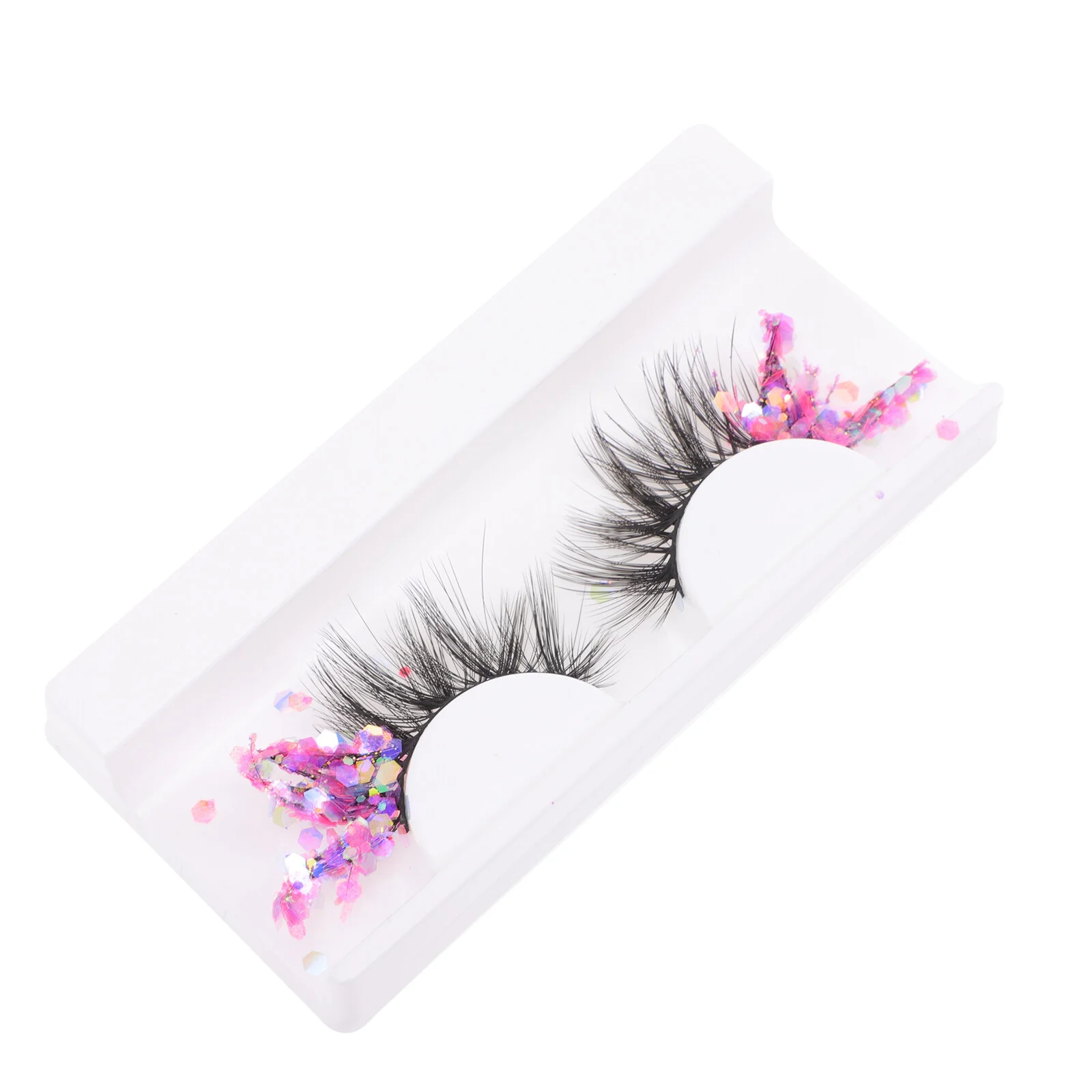 

Fake Eyelashes Fluorescence Sequin Decorative Natural False Women Black Artificial