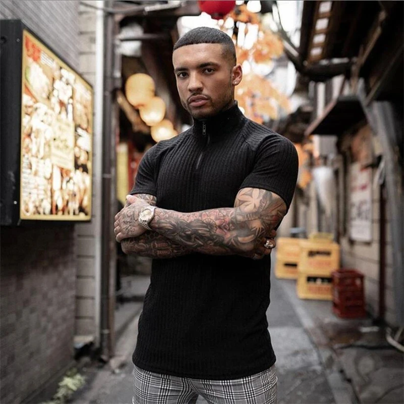 

2023 Men cotton T-shirt Jogger Sporting Skinny Tee Shirt Male Gyms Fitness Bodybuilding Workout Tops Clothing GREY