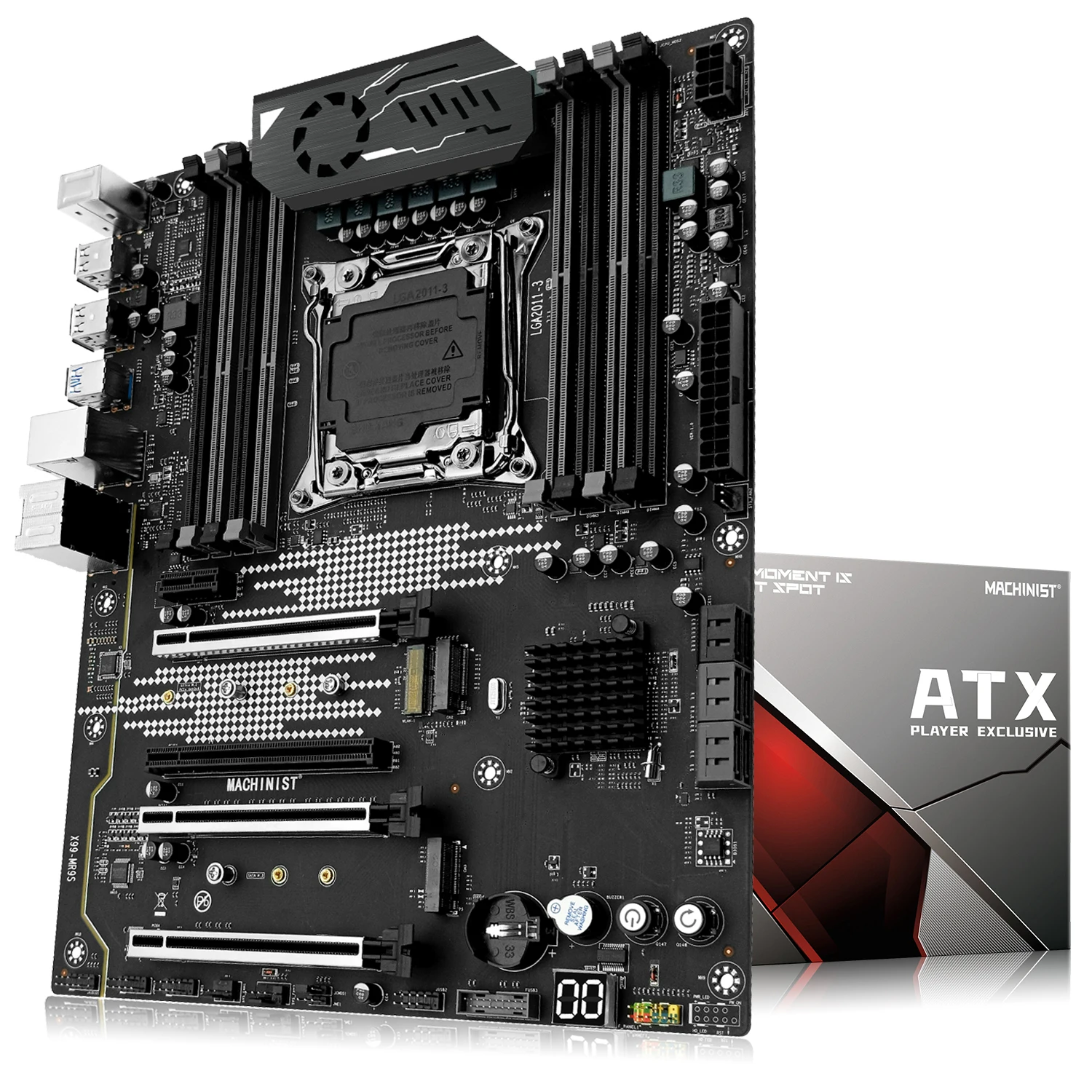 Материнская плата Machinsit X99 MR9S X99 LGA 2011-3 с поддержкой Intel Xeon E5, полный спектр ЦП DDR4, оперативная память, USB3.0, ATX сервер