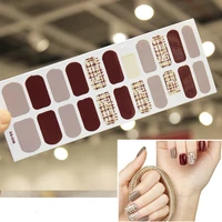 new french nail wraps 22 tips nail art stickers stripes designs waterproof nail polish full cover manicure patch makeup tools