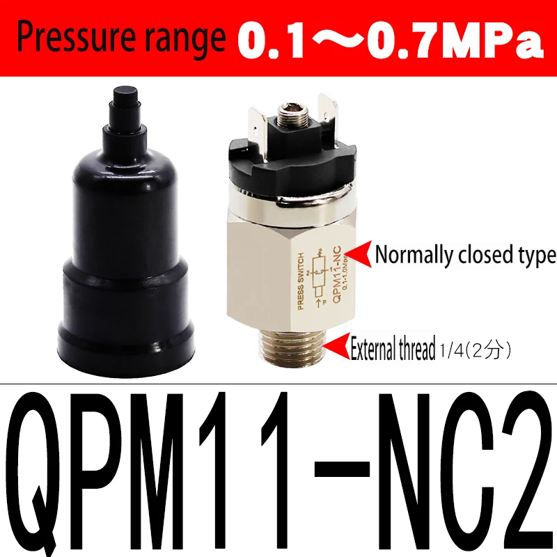 

Пневматический Регулируемый переключатель давления, контроллер давления воздушного компрессора, аксессуары, автоматический воздушный насос высокого давления QPM11-NO/NC