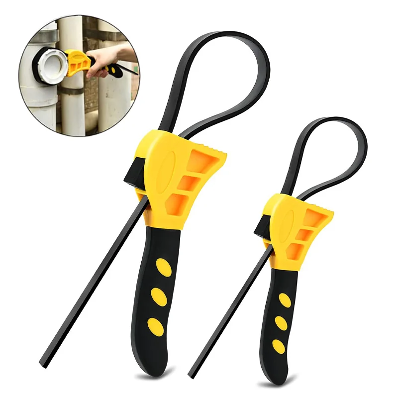 

Wrench Adjustable Disassembly Oil Cartridge Pipe Jar Strap Multifunctional Opener Belt Wrench Wrench Wrench Tool Filter Rubber
