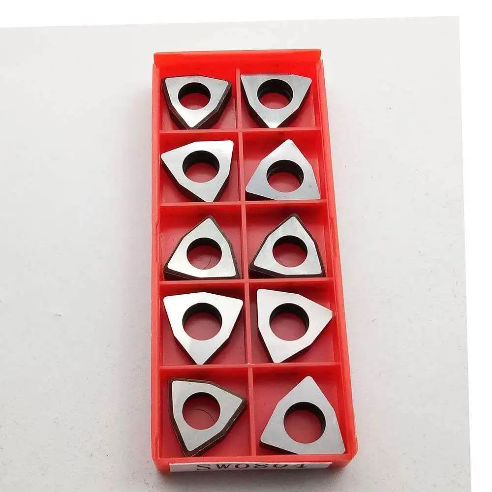 

10Pc MW0804 Carbide Shim Trigon for WNMG0804 Insert Turning Tool Holder Boring