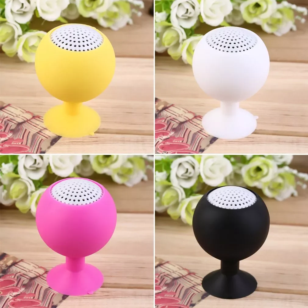 

For Apple & Android Devices PC Computer Mini Portable Wholesale New Silicone Sucker Holder Wine Cup Shaped Speaker