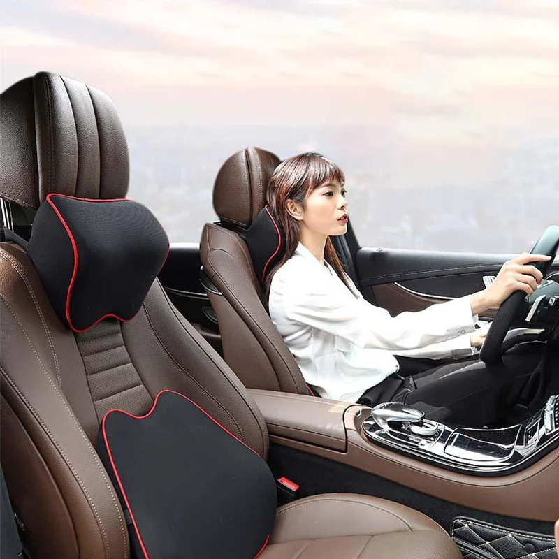 

Car Seat Headrest Neck Pillow Auto Neck Support Memory Foam Soft Breathable Head Pillows Neck Pain Relief Univesal Car Accessory