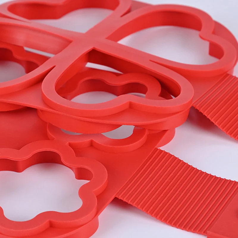 4-полая силиконовая форма для жареных яиц цветочное сердце круглая квадратная