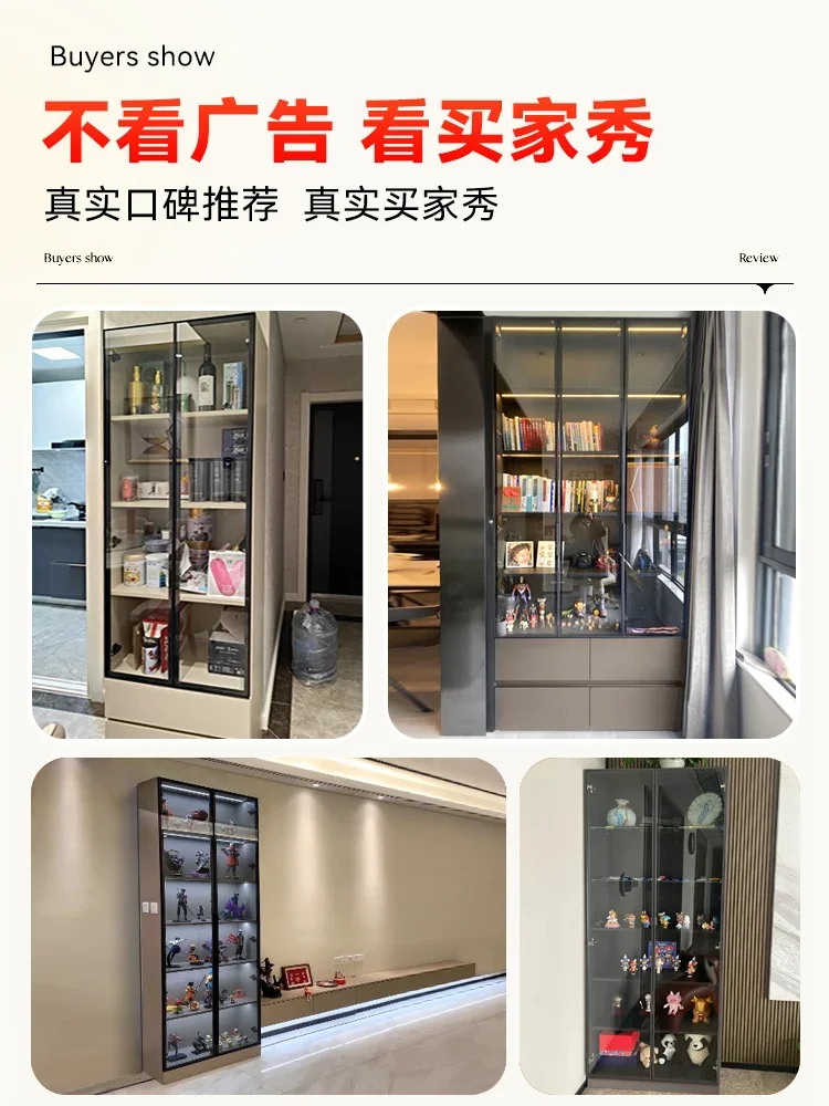 Винный шкаф современный простой со стеклянной дверью для гостиной роскошная