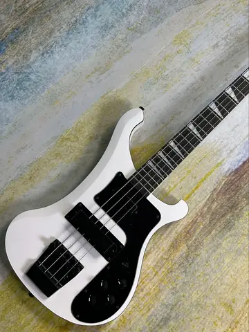 Электрическая бас-гитара Rickenbacker 4003 белая  Gleeson
