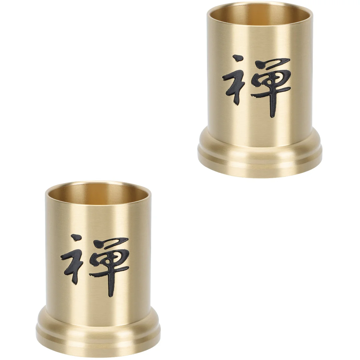 

Holdertea Matcha Storage Vase Stick Flower Accessories Toothpicks Container Box Copper Canister Toothpick Utensil Spatulawhisk