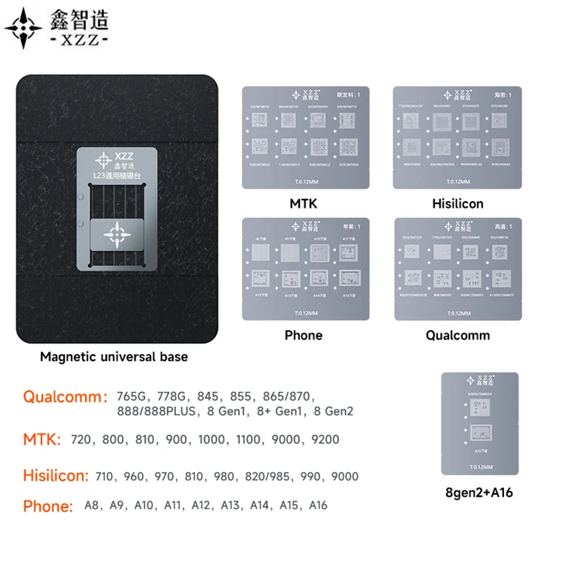 

Универсальная платформа для реболлинга ЦП BGA для iPhone A8 ~ A16 / Qualcomm / MTK / Hisilicon