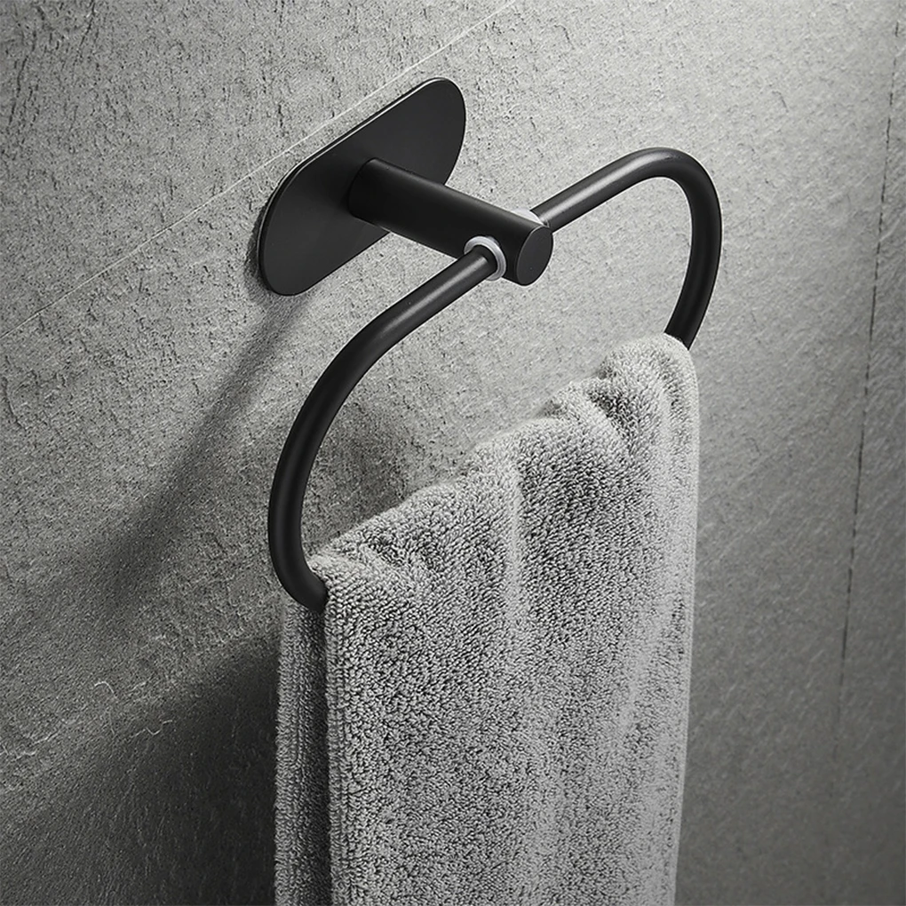 

Towel Hanger Ring Simple Bathroom Kitchen Wall Mounted Hook Hardware