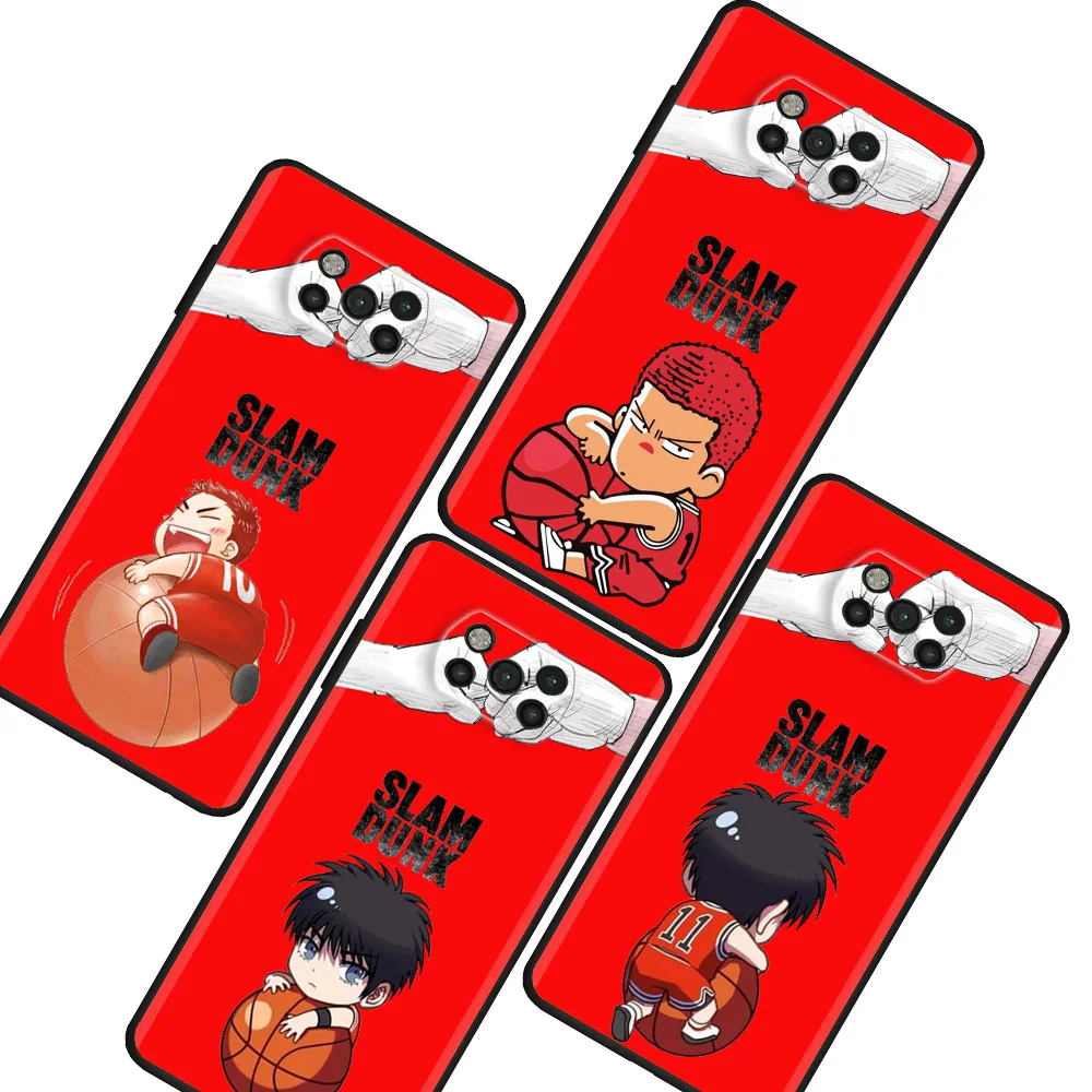 

Shockroof Protective Back Case For Xiaomi Mi Poco X3 NFC X4 Pro M3 M4 F4 C40 F1 F3 GT M5 C51 Phone Cover SLAM DUNK Anime