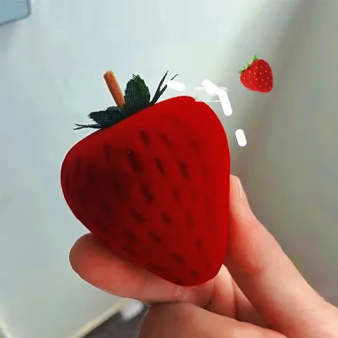 MOONBIFFY Клубничная коробочка для колец