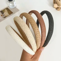 summer straw hairband for women girls adult headbands handmade bohemia hair hoop fashion womens hair accessories