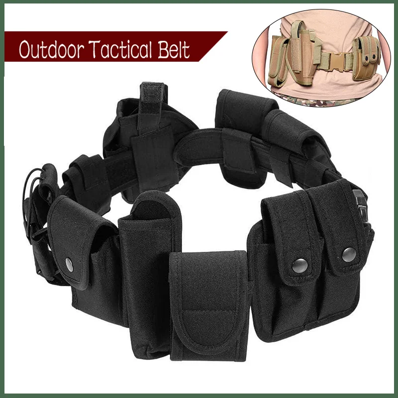 

Outdoor Tactical Belt Set of Four Security Duty Equipment Multifunctional Waist Cover Men's Spot Military Fan Nylon Belt Hunting