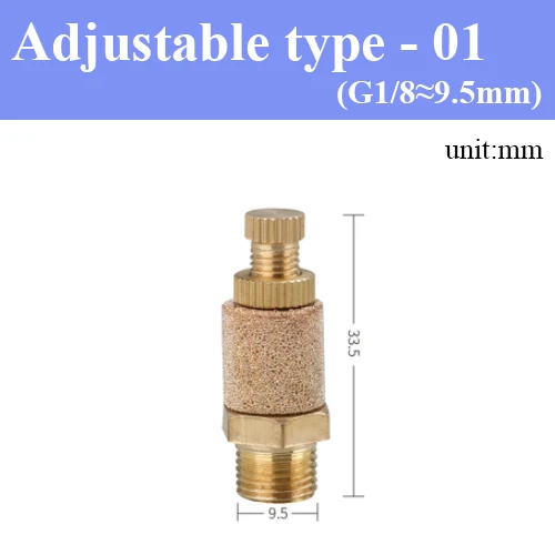 

Регулируемый пневматический глушитель из латуни 1/8 1/4 3/8 1/2 BSP