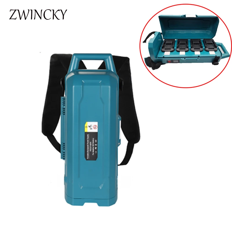 Portable Power Supply Backpack Battery Power Bank For makita For Dewalt For bosch 18v Battery For Power Tools Capacity for Four