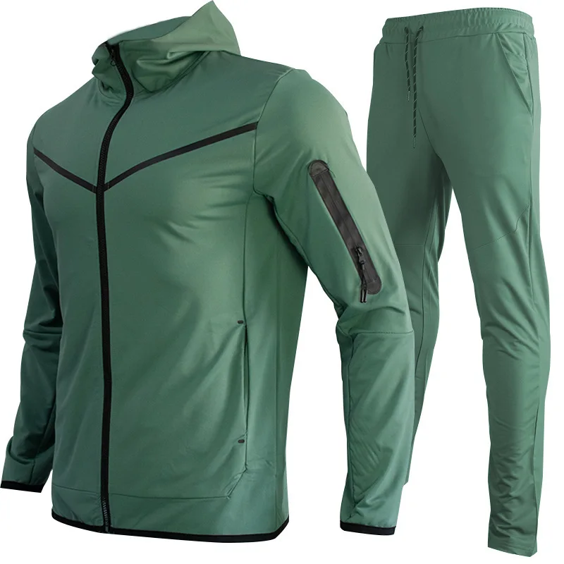 Spring Autumn Men Tracksuit Casual Set Male Joggers Hooded Sportswear Jackets+Pants 2 Piece Sets Hip Hop Running Sports Suits 2 Spring Autumn Men Tracksuit Casual Set Male Joggers Hooded Sportswear Jackets+Pants 2 Piece Sets Hip Hop Running Sports Suits 2