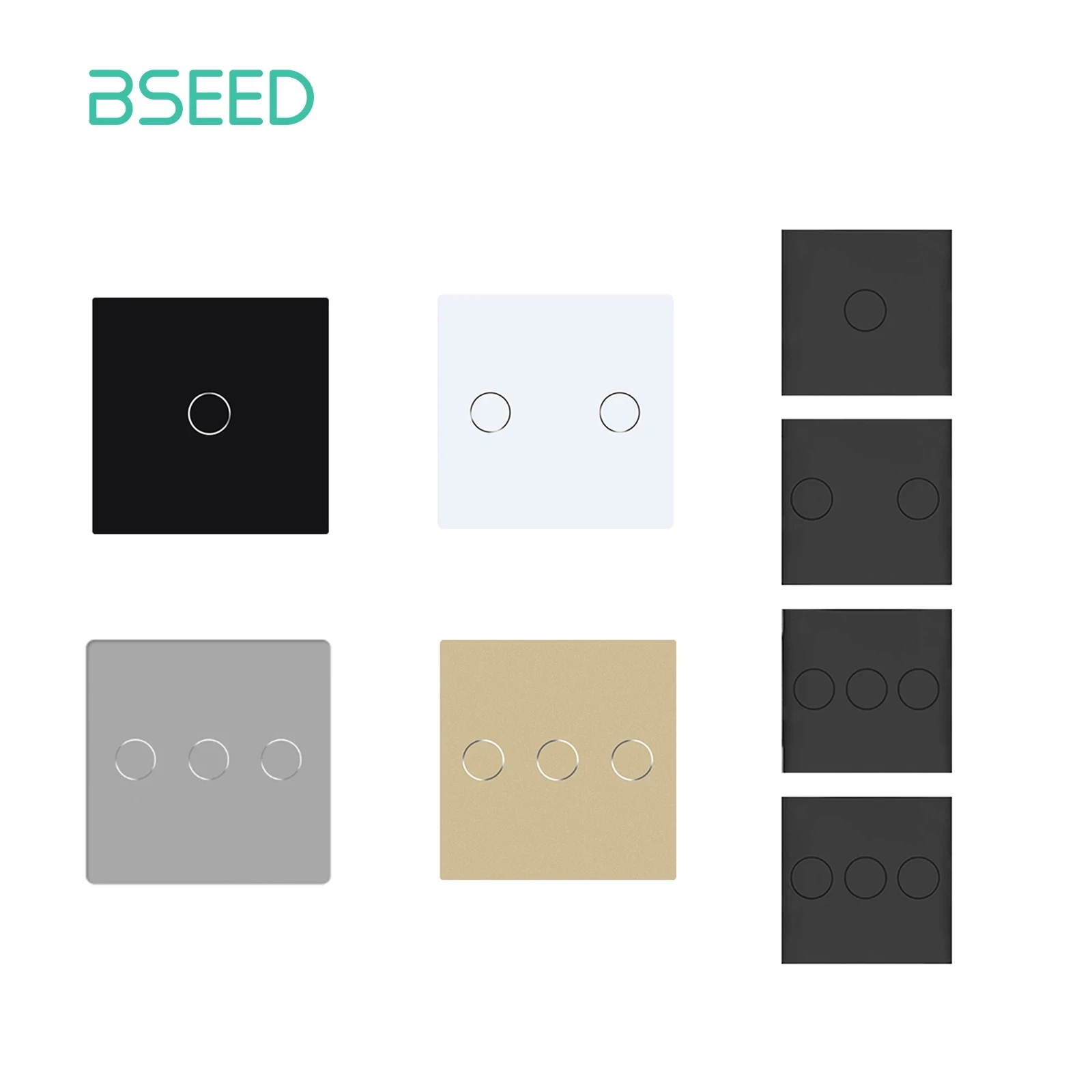 Фото Настенный сенсорный светильник ель света BSEED 47*47 мм, маленькая стеклянная панель, «сделай сам», часть 1/2/3, новинка, светорегулятор занавеса, у... №1