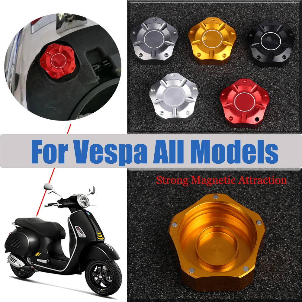 

For Piaggio Vespa GTS GTV 125 250 300 GTS250 GTS300 LX PX Primavera Sprint 150 Motorcycle Fuel Tank Filler Cap Cover Accessories