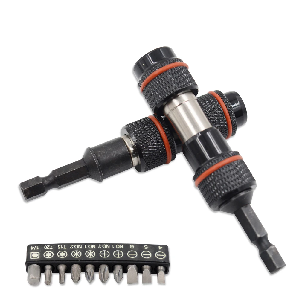 

Screwdriver Electric Drill Bits Holder Adapter Gadgets Release Driver Converter Hex Shank Spiral Plastic Packaging