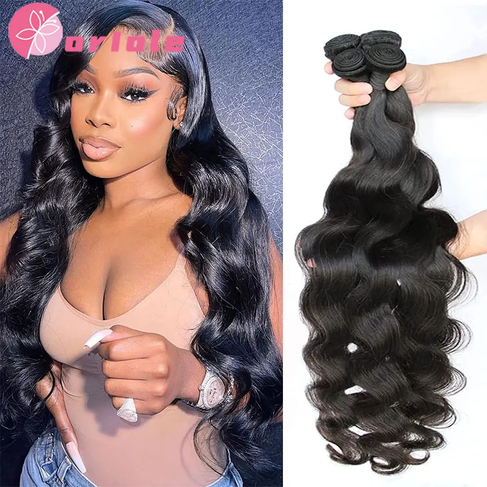 

Body Wave Bundles Human Hair Bundles Brazilian Hair Wave Bundles 8-32 Inch1/2/3/4 Pcs/Lot Virgin Hair Extensions Natural Color