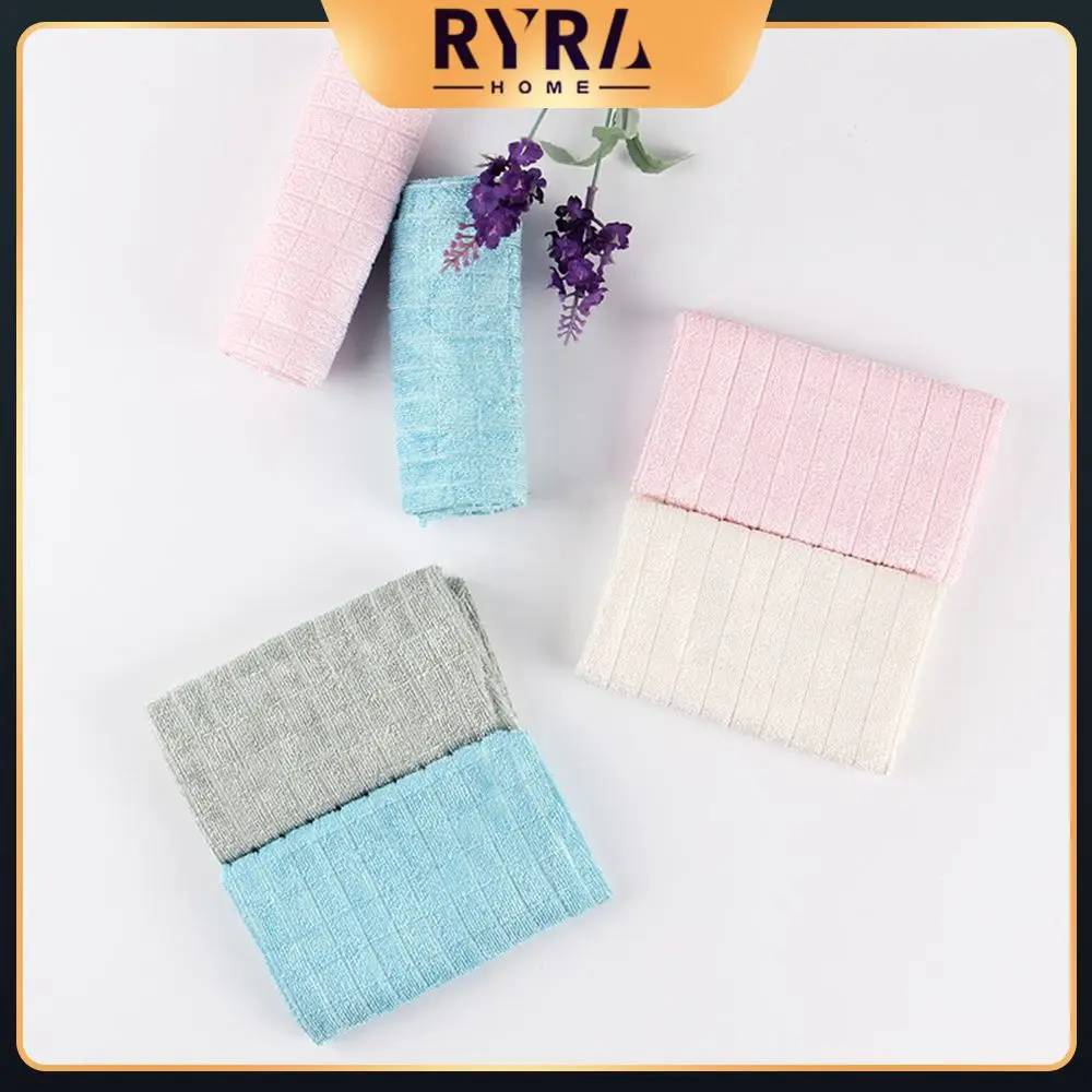 

3pcs /bag Rag Decontamination Dishcloth High-quality Reusable Housework Cleaning Cloth Kitchen Rags Gadgets Light Grid 40x30cm