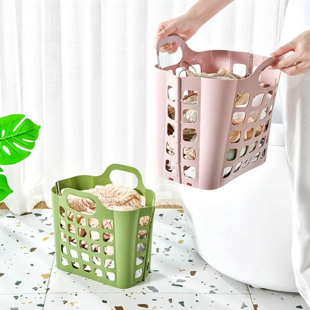 

Clothes Basket Durable PP with Handle Household Wall Hanging Laundry Basket for Dorm Laundry Basket Clothes Bin