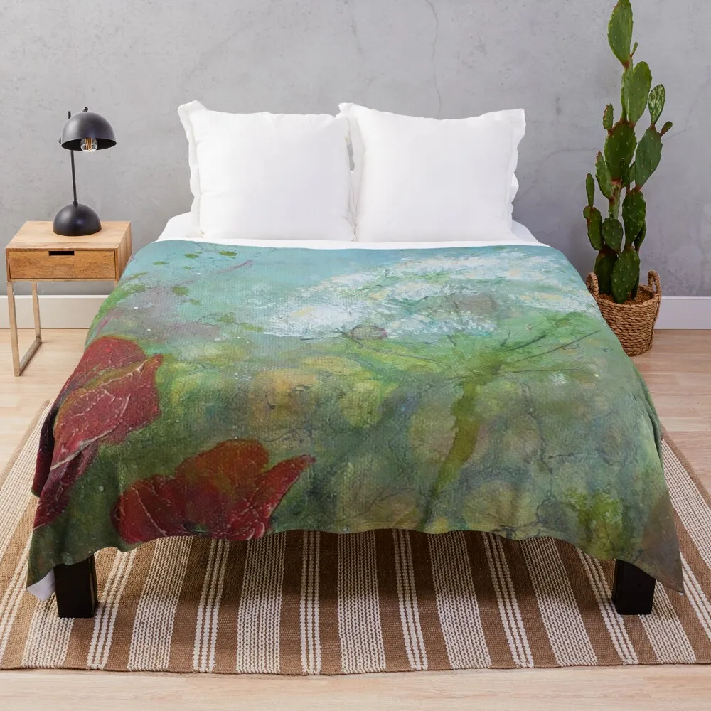 

Одеяло из полиэстера, кавайное одеяло, высококачественное супертолстое теплое одеяло в виде луга мака