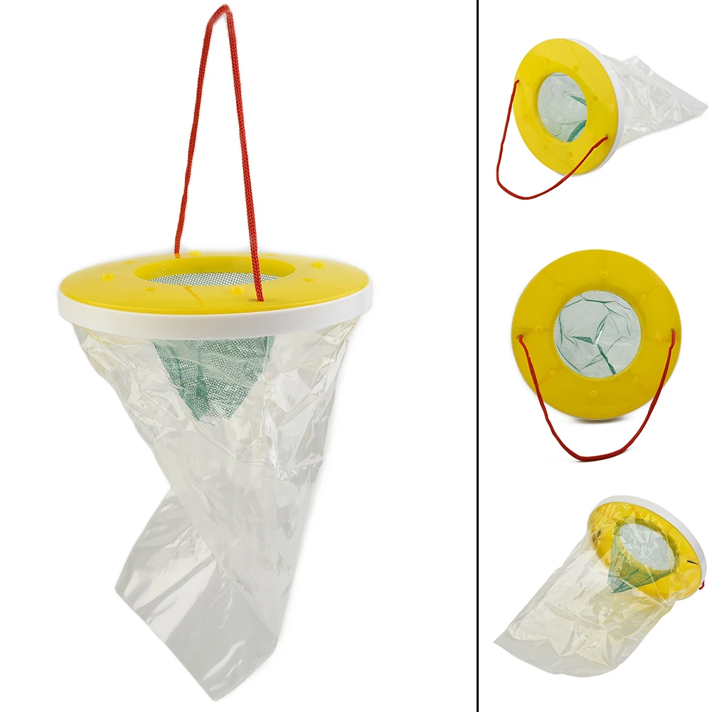 

1pcs Fly Insect Trapper Bag Trap Catcher Insect Killer Bug Wasp Flies Pest Control Insects Trapper For Gardens Patios