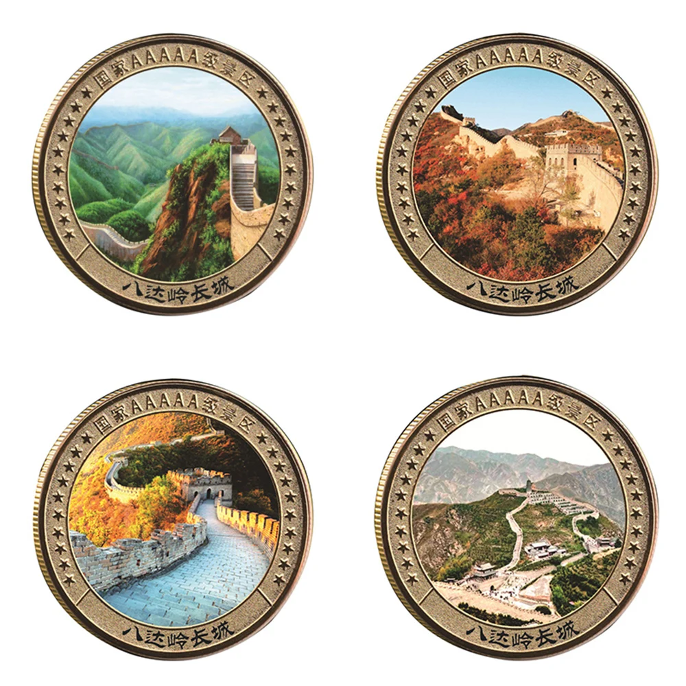 

40mm Badaling Great Wall Collectible Coins Tourist Attractions Commemorative Metal Chinese Coin Scenic Spot Souvenir