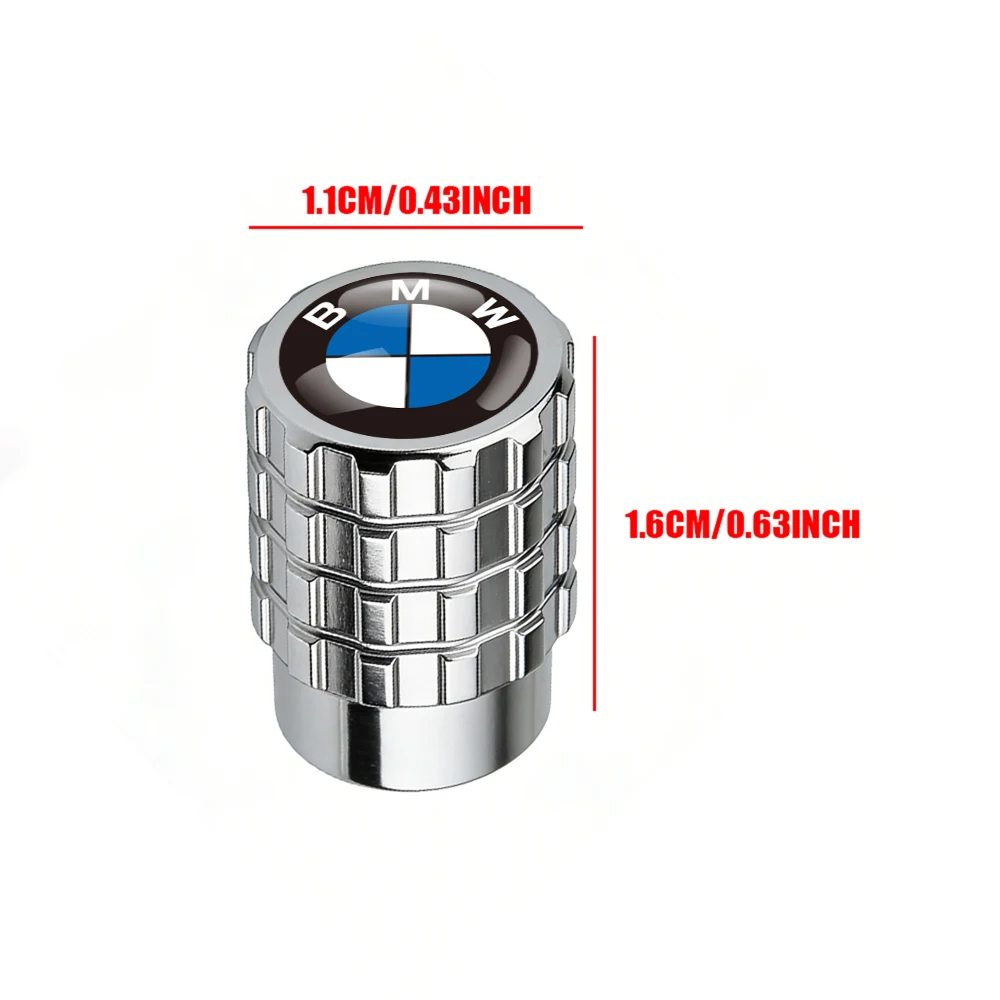 Фото Комплект из 4 металлических колпачков для автомобильных шин BMW M Performance (F30, F32, F48, E28, E30, E34, E36, E39, E46, E52, E53, E60) №2