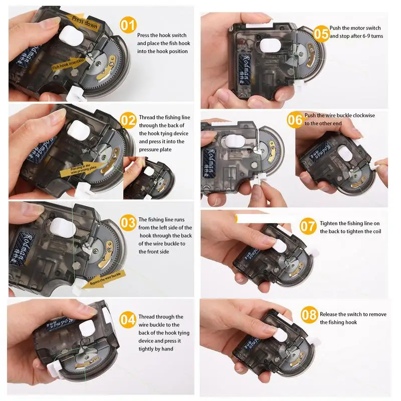 Инструмент для завязывания рыболовных крючков электрический инструмент