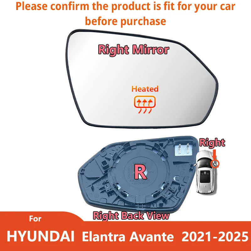 

Левое и правое внешнее зеркало заднего вида для Hyundai ELANTRA Avante 2021-2025 с подогревом/боковое зеркало/автомобильные запасные части