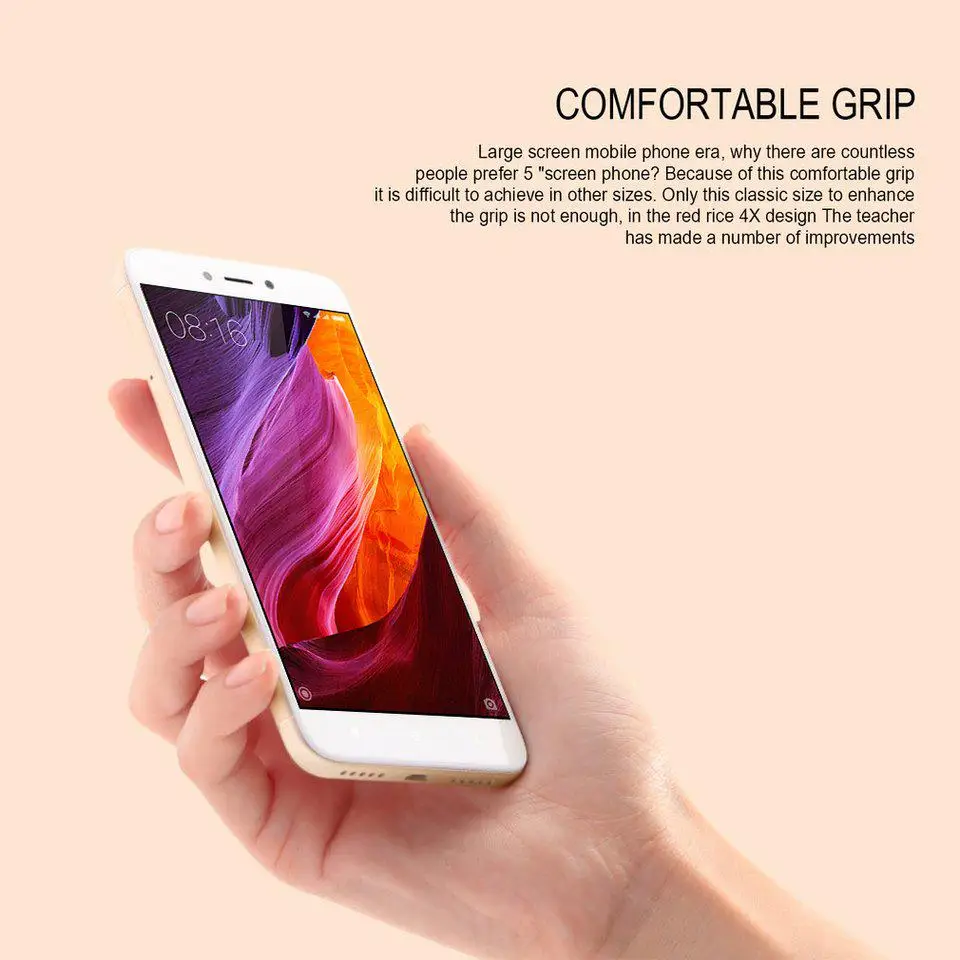 Smartphone Xiaomi Redmi 4X Cell Phone 3 32GB Googleplay 4000mAh inch5.0HD Screen Snapdragon 435 13.0MPRearCamera
