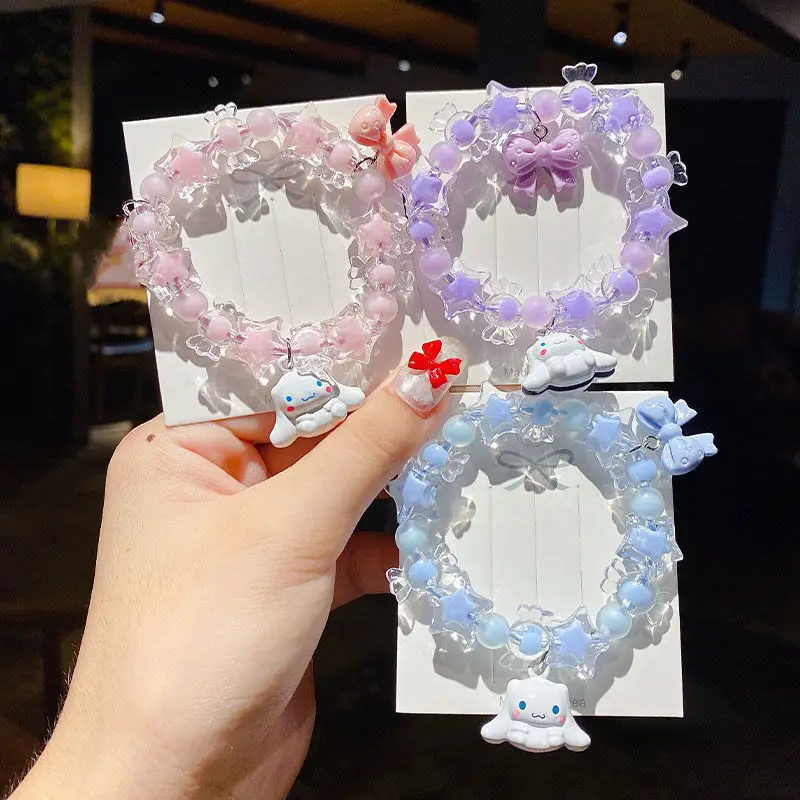 

Cartoon Bell Bracelet Star Candy Big Ear Dog Girl Heart Student Bracelet Gift Friend Fashion Bracelet Colorful Transparent